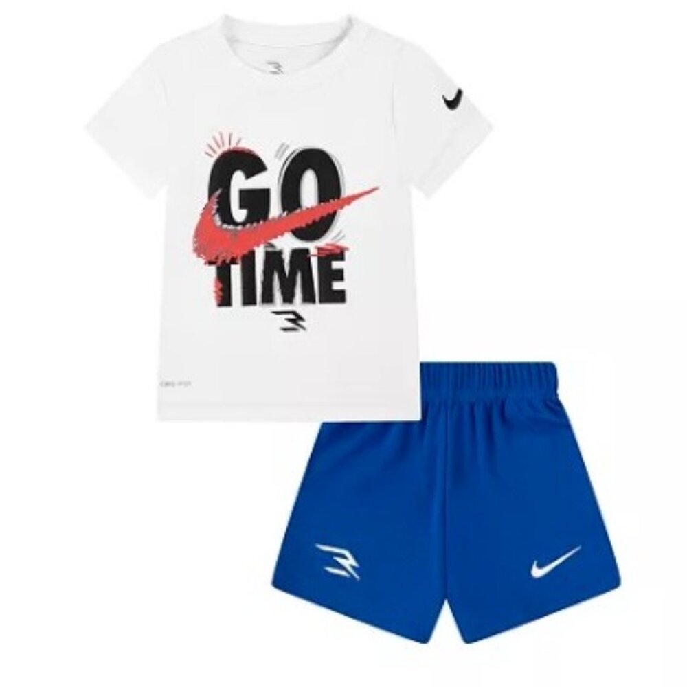 🆕 Nike 3BRAND by Russell Wilson Toddler Boys 2-pc "GO TIME" Short Set 2T